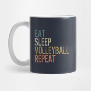 EAT SLEEP VOLLEYBALL REPEAT funny vintage retro Mug